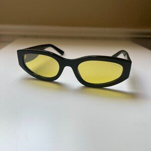 Vogue Eyewear Women's VO5585S Cat Eye Sunglasses | Black Frame | Yellow Lens NEW